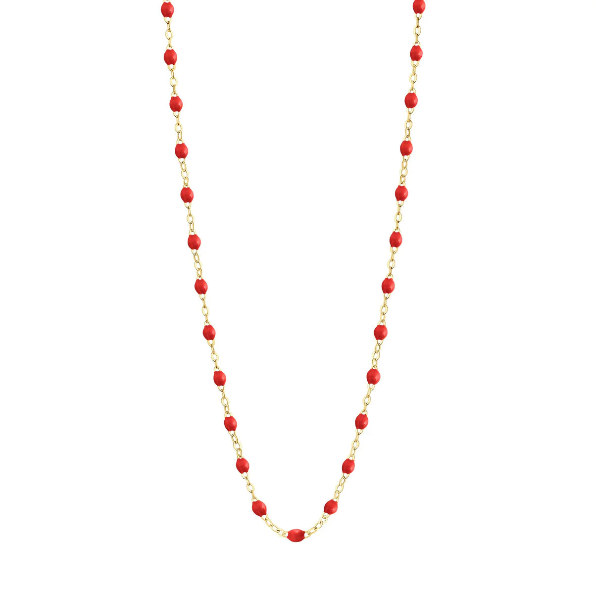 Classic Gigi Clozeau Necklace in Yellow Gold, 16.5", White - Be On Park