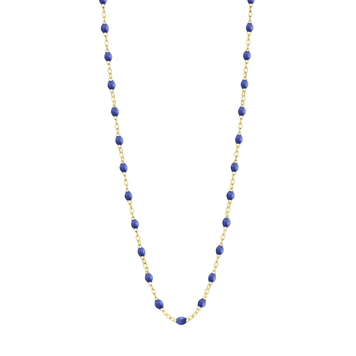 Classic Gigi Clozeau Necklace in Yellow Gold, 16.5", White - Be On Park