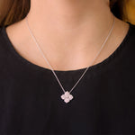 Penny Preville pave diamond large flower pendant necklace - Be On Park