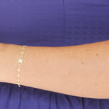 Roberto Coin Princepessa Diamond and Flower Station Bracelet