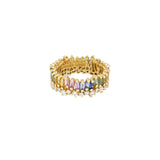Suzanne Kalan Yellow Gold Pastel Sapphire & Diamond Fireworks Eternity Band - Be On Park