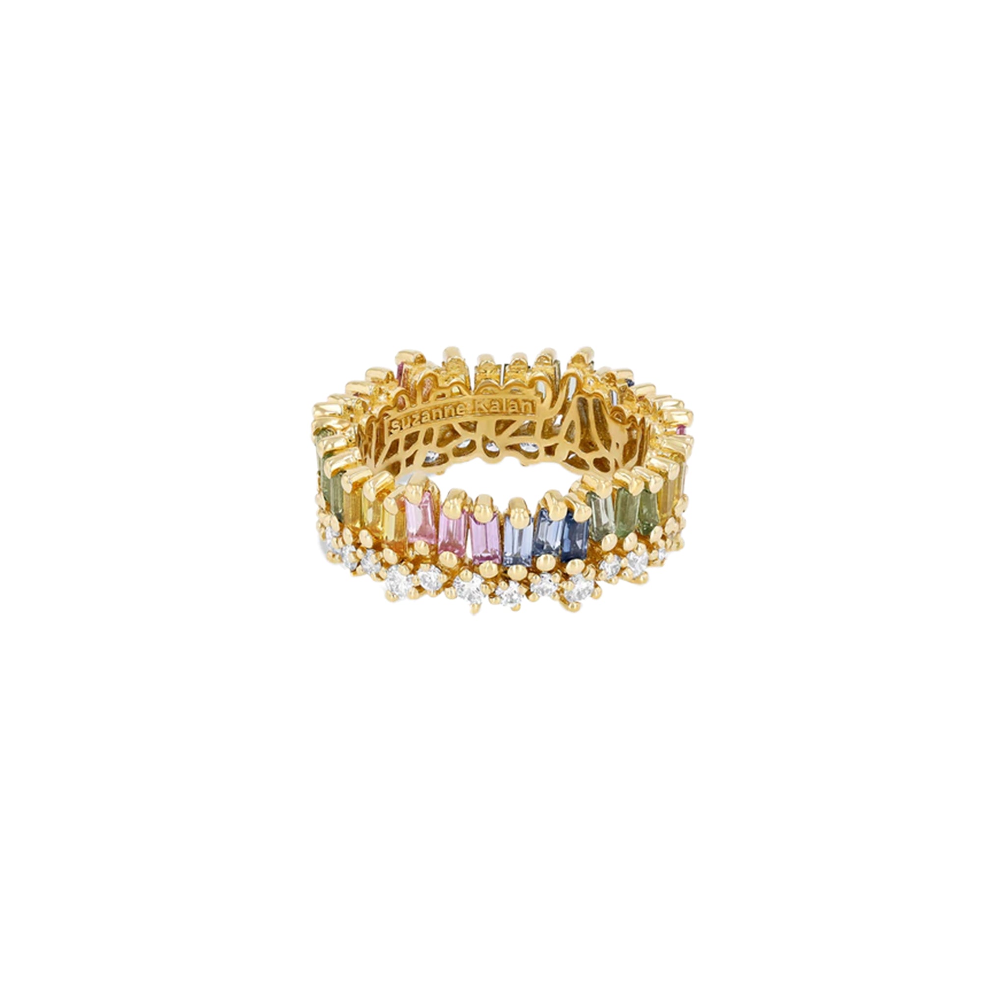 Suzanne Kalan Yellow Gold Pastel Sapphire & Diamond Fireworks Eternity Band - Be On Park