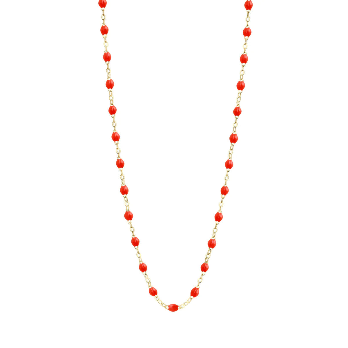 Classic Gigi Clozeau Necklace in Yellow Gold, 16.5", White - Be On Park