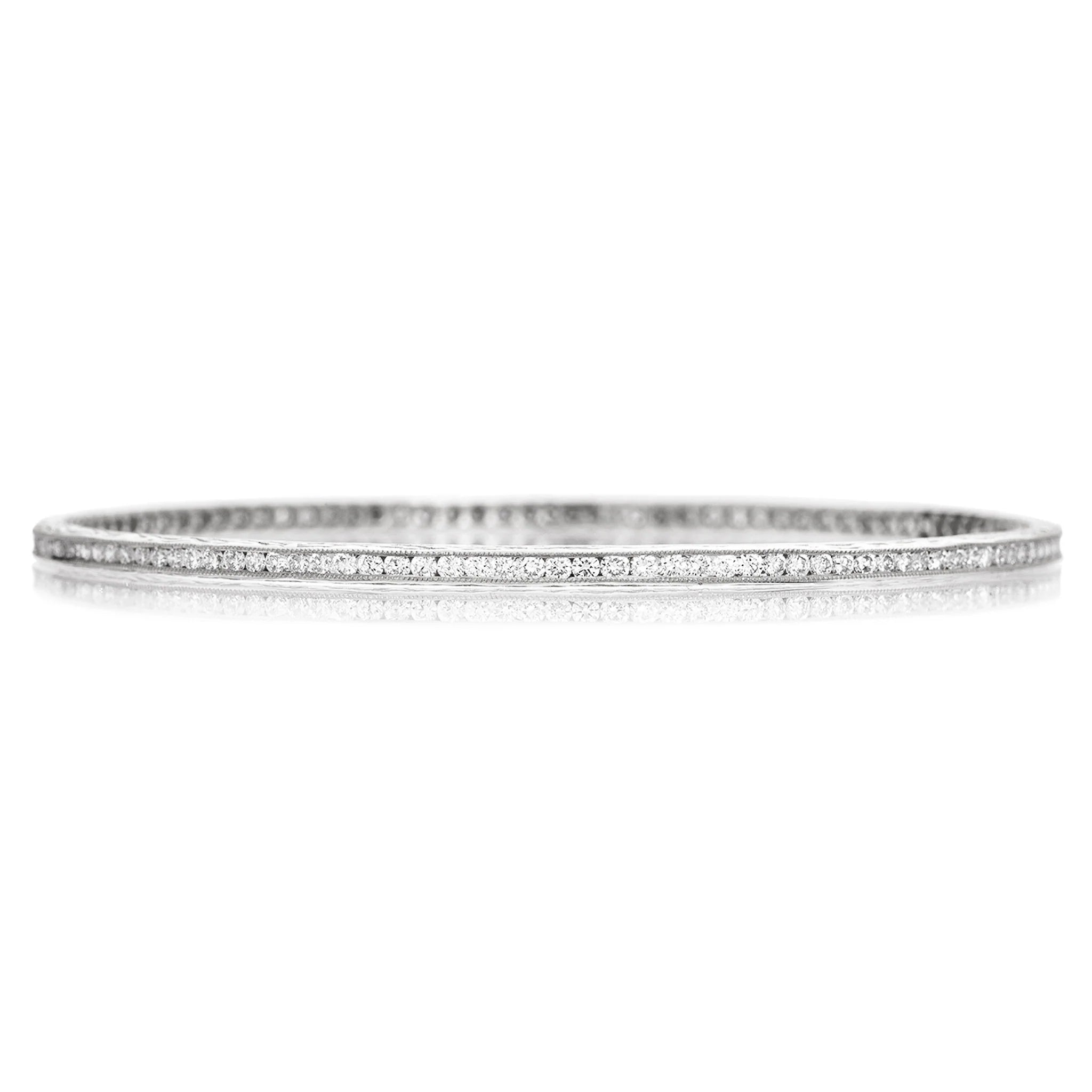 Sethi Couture Channel Set White Diamond Bangle - Be On Park