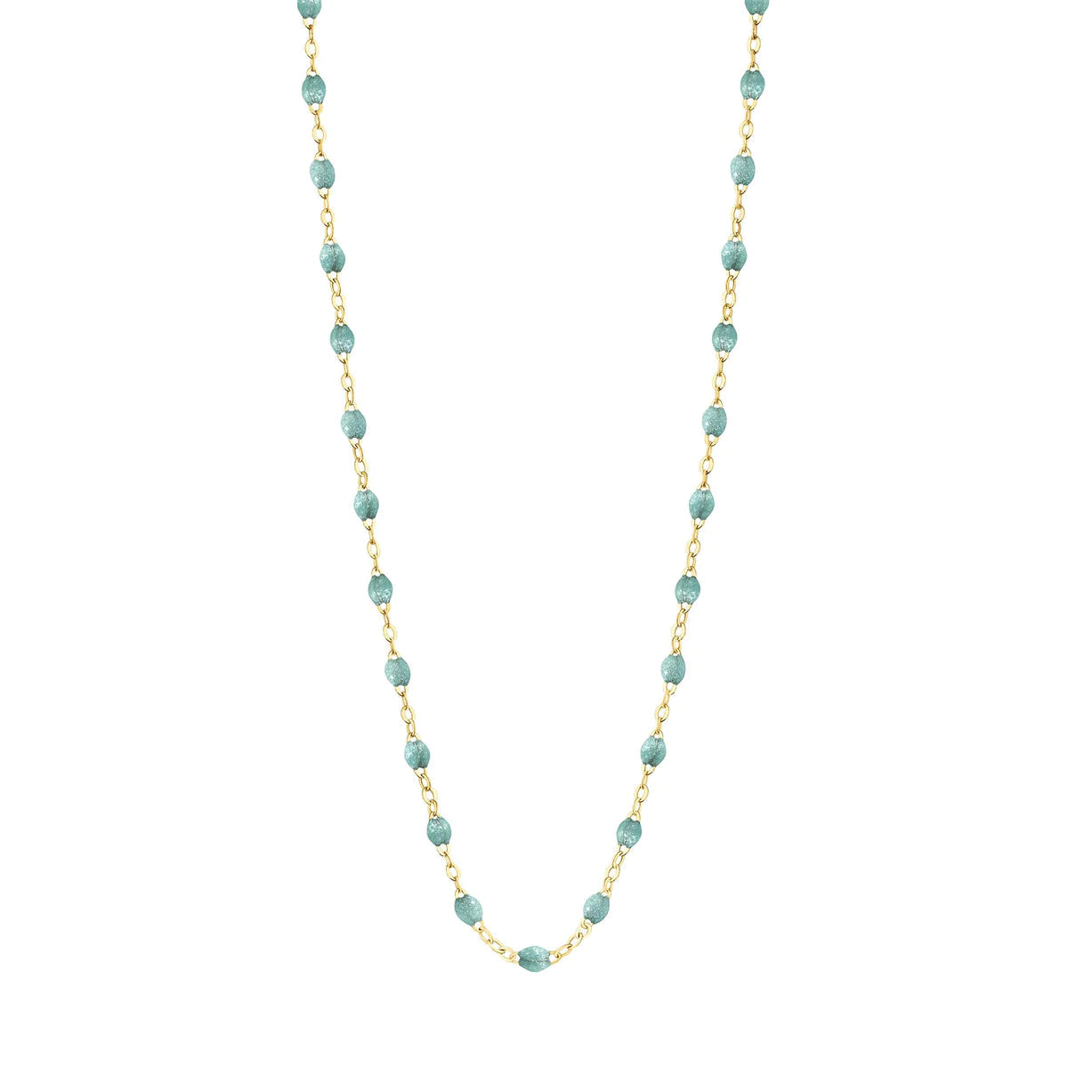 Classic Gigi Clozeau Necklace in Yellow Gold, 16.5", White - Be On Park