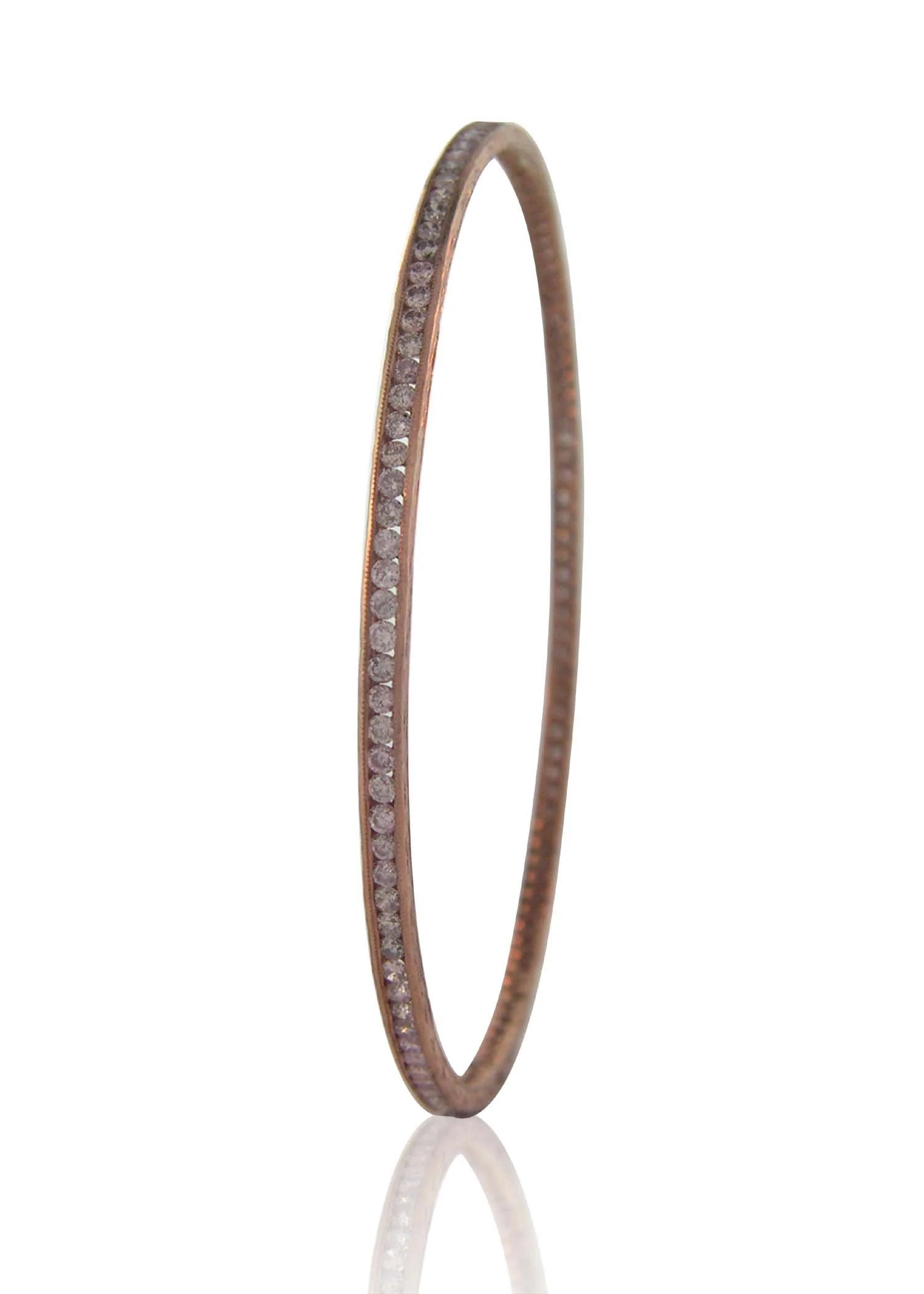 Sethi Couture Channel Set Pink Diamond Bangle - Be On Park