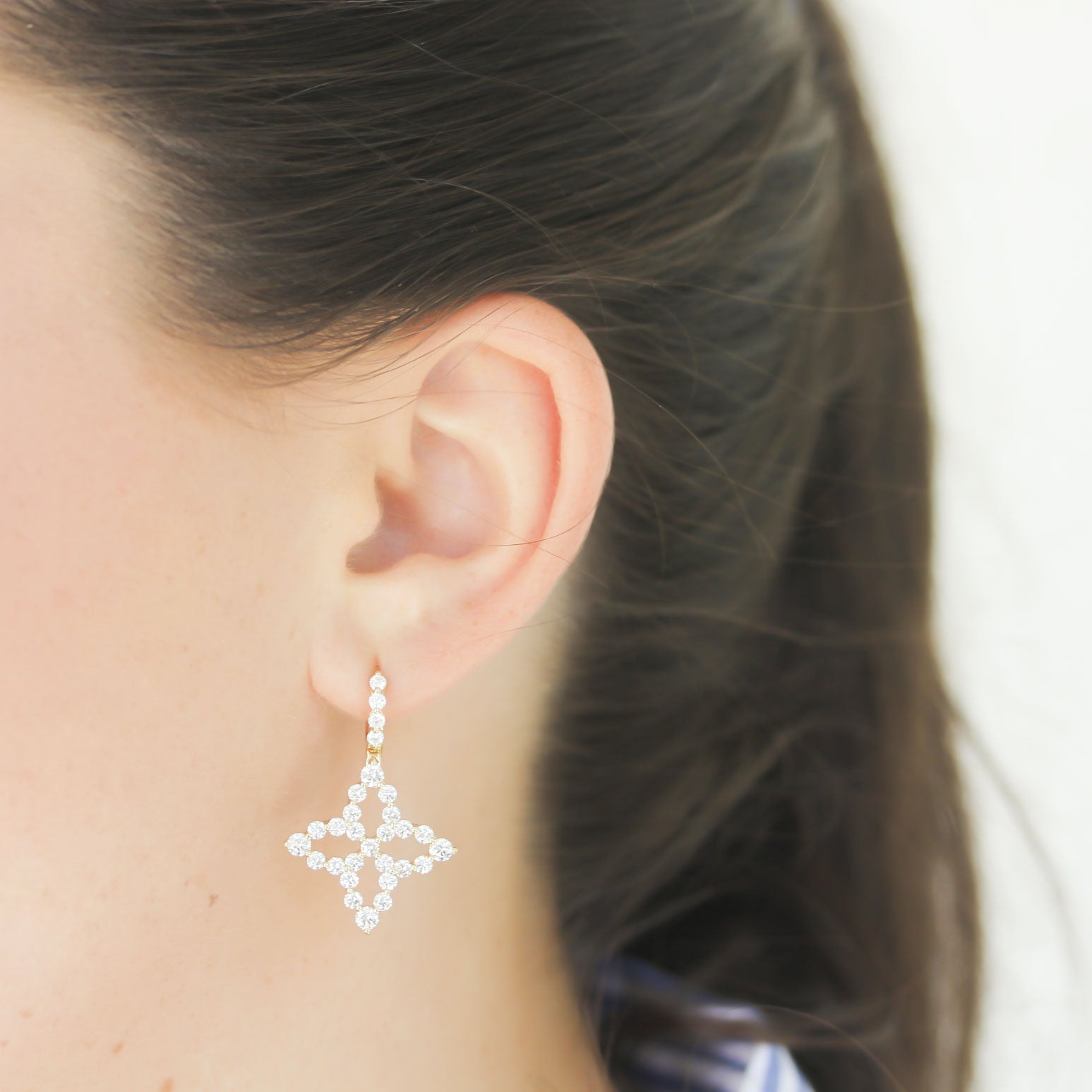 Roberto Coin Venetian Princess Diamond Flower Drop Earrings - Be On Park