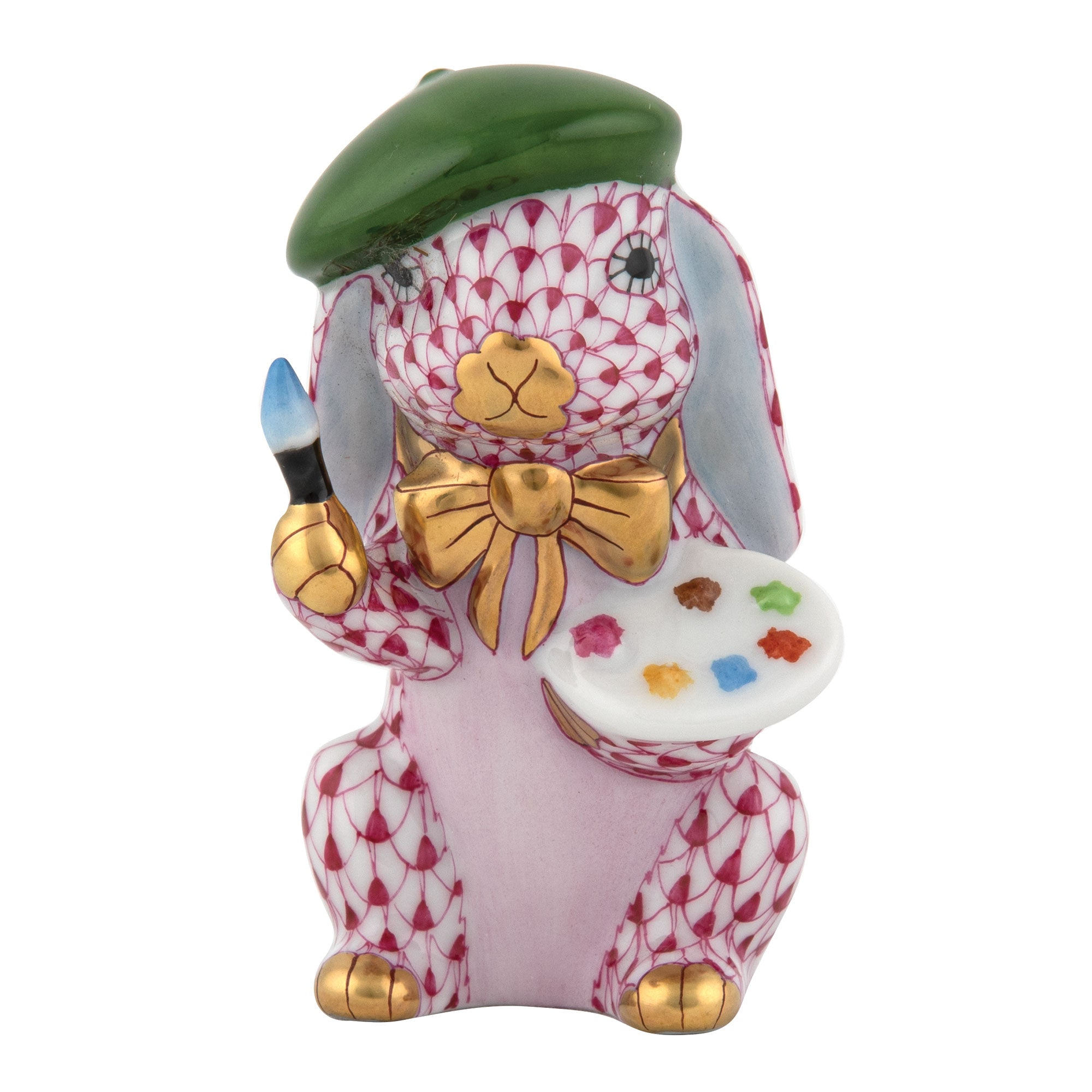 Herend Raspberry Painter Bunny - Be On Park
