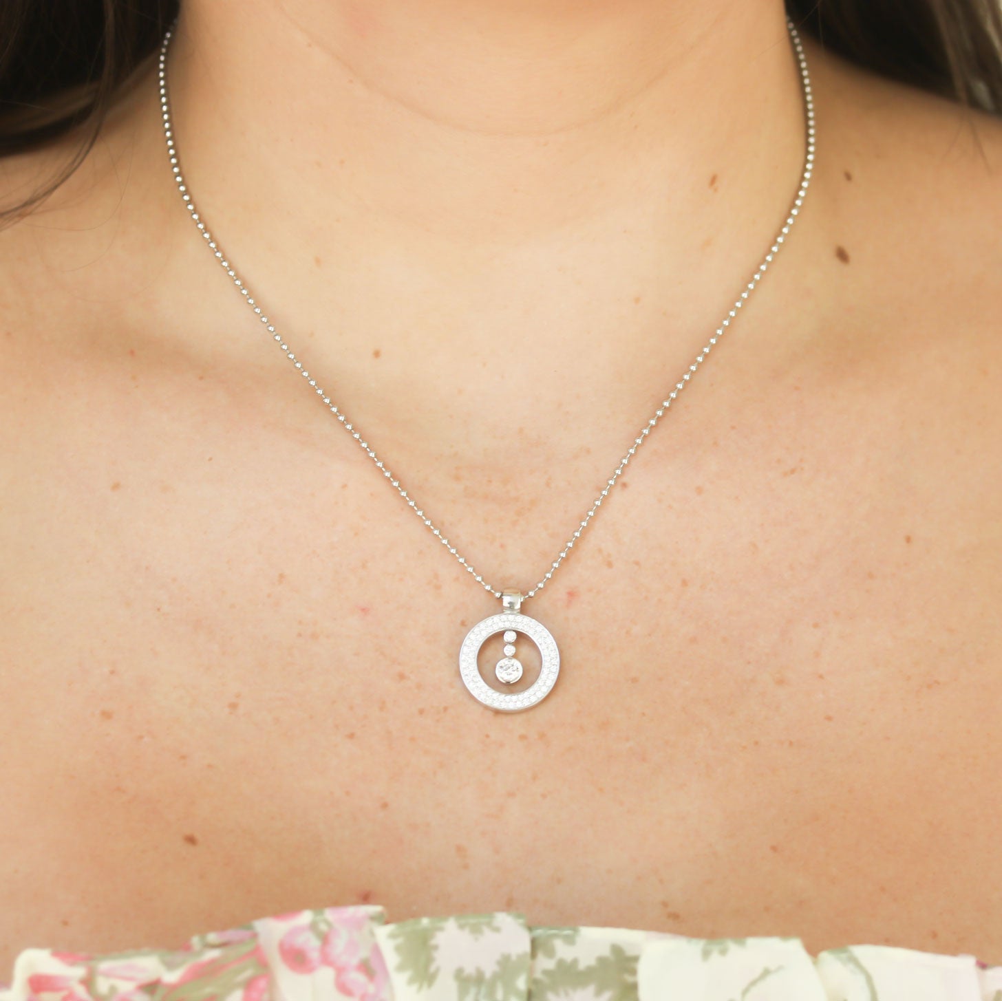 Roberto Coin Pave Diamond Baby O Necklace - Be On Park