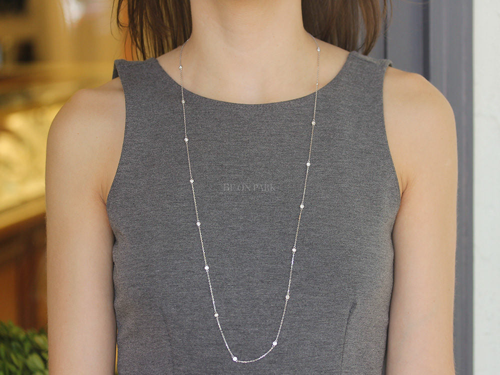 William Levine 36" diamonds by the yard necklace - Be On Park