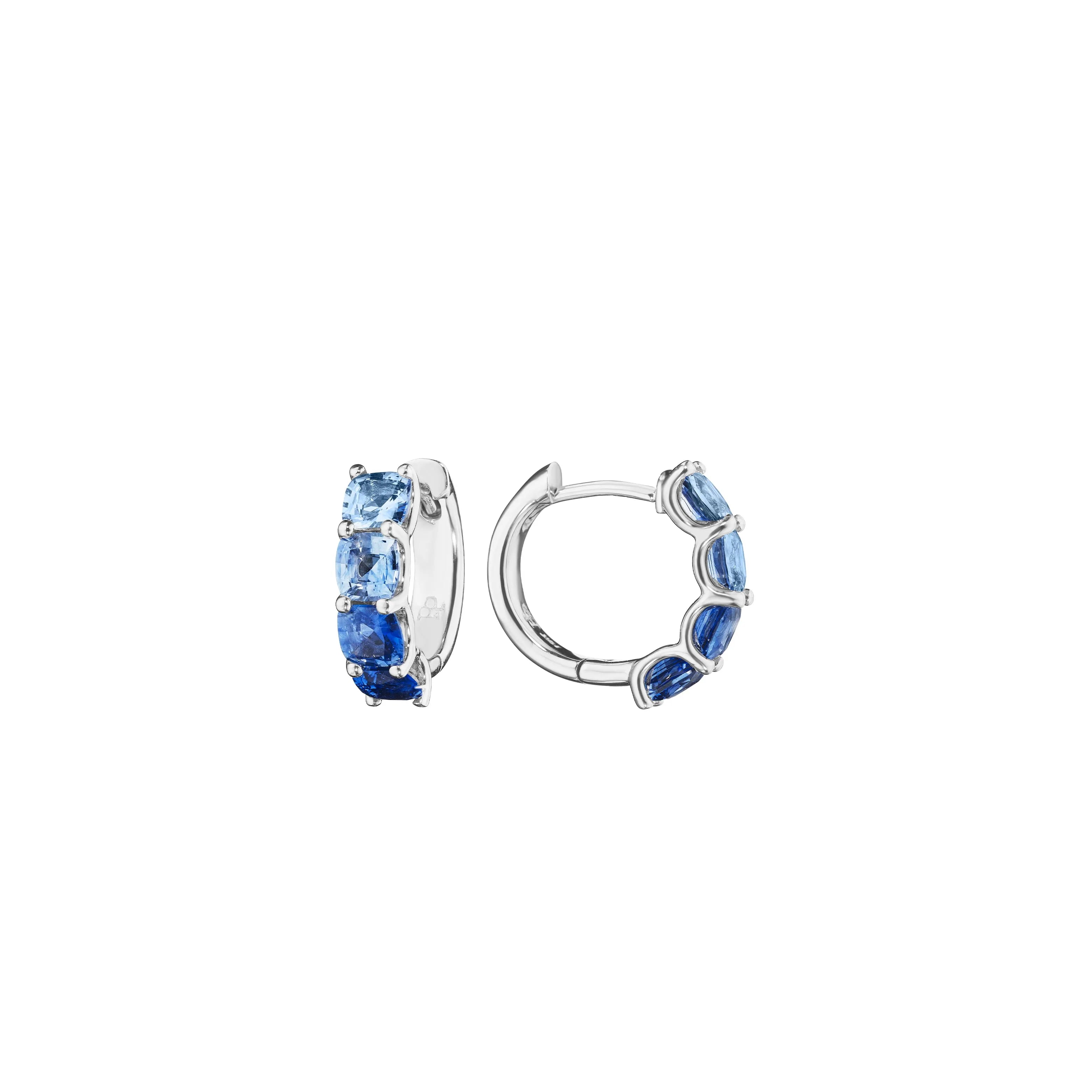 Penny Preville Ombré Blue Sapphire Hoop Earrings - Be On Park