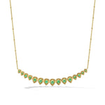 Orly Marcel Mandala Petal Graduated Necklace with Emerald - Be On Park