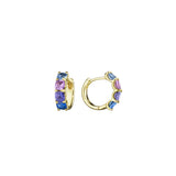 Penny Preville Petite Rainbow Sapphire Hoop Earrings - Be On Park