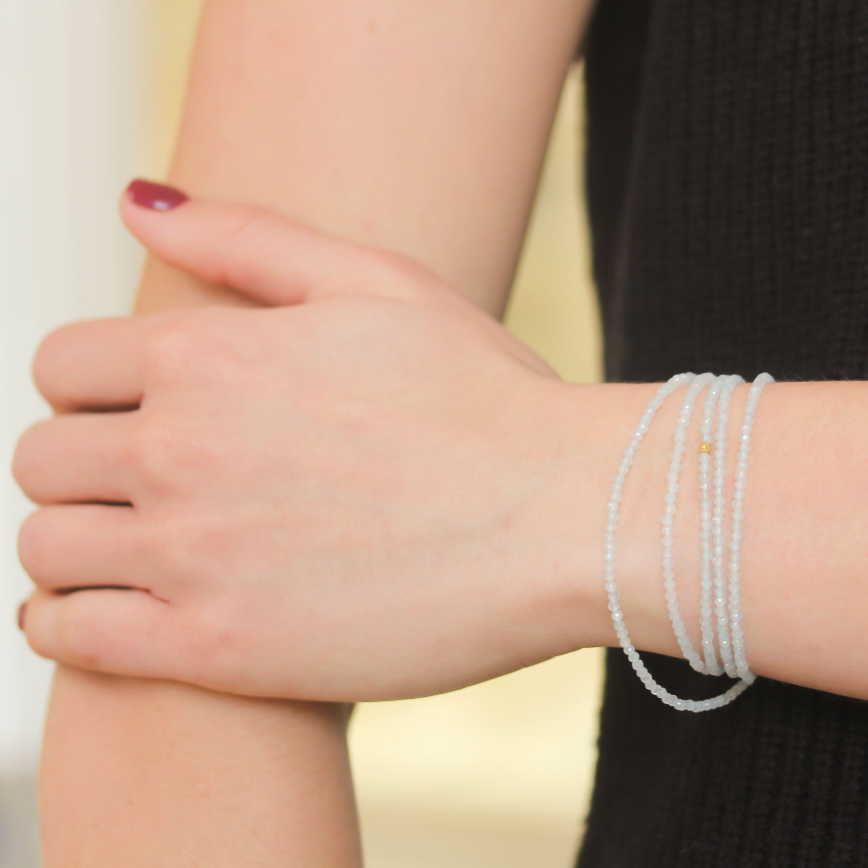 Anne Sportun Aquamarine Wrap Bracelet - Necklace - Be On Park