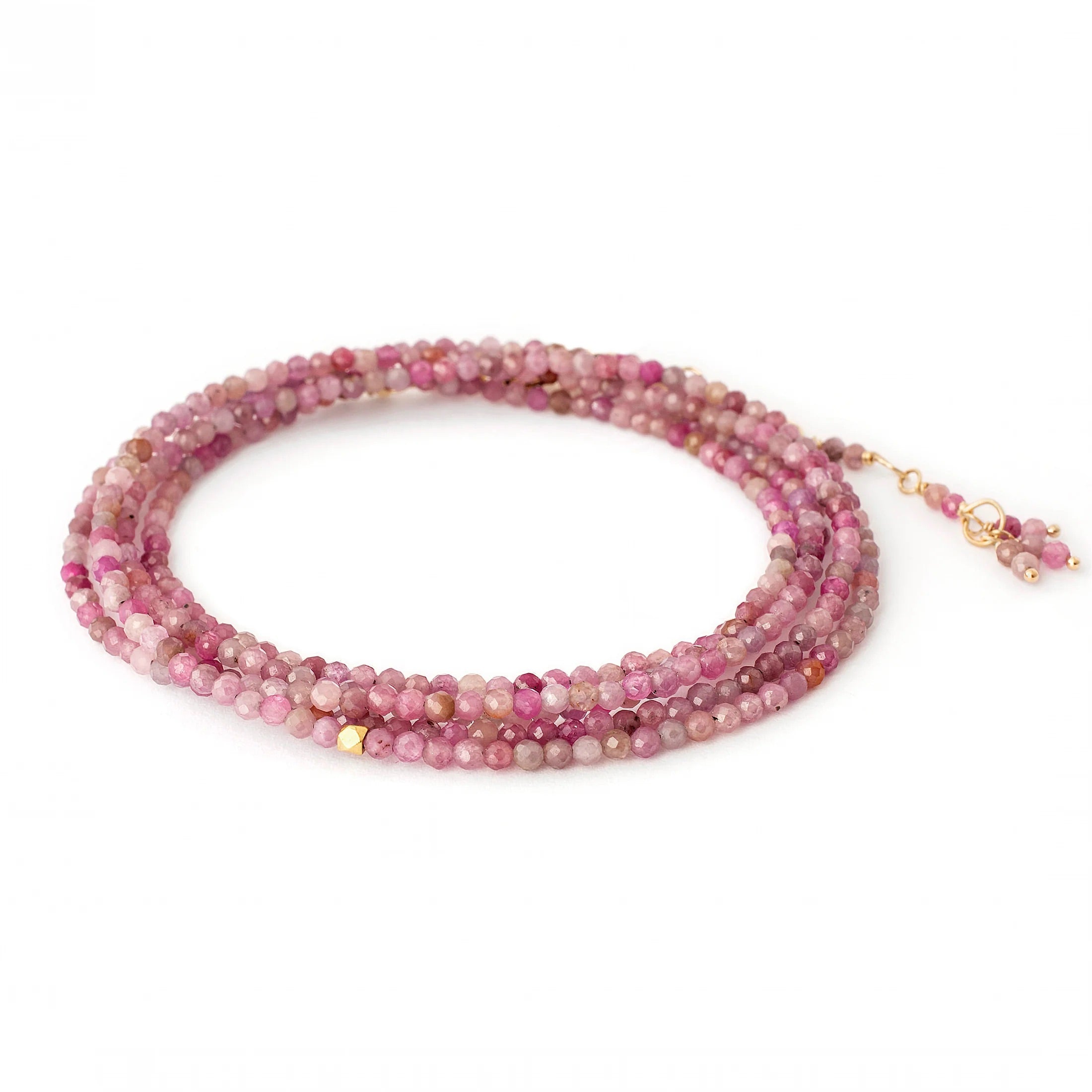 Anne Sportun Multi Pink Ruby Wrap Bracelet - Necklace - Be On Park