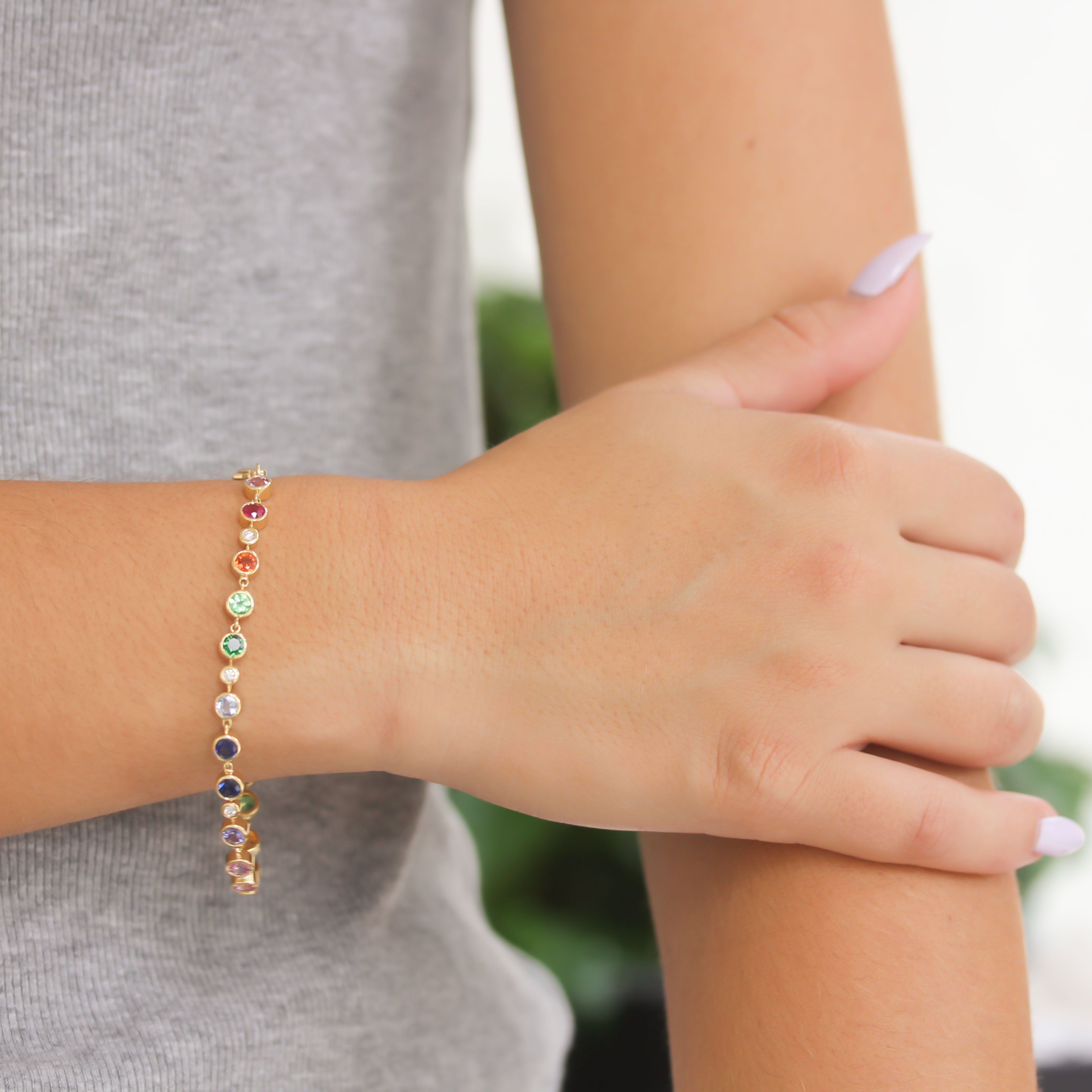 Temple St. Clair Rainbow Link Bracelet - Be On Park