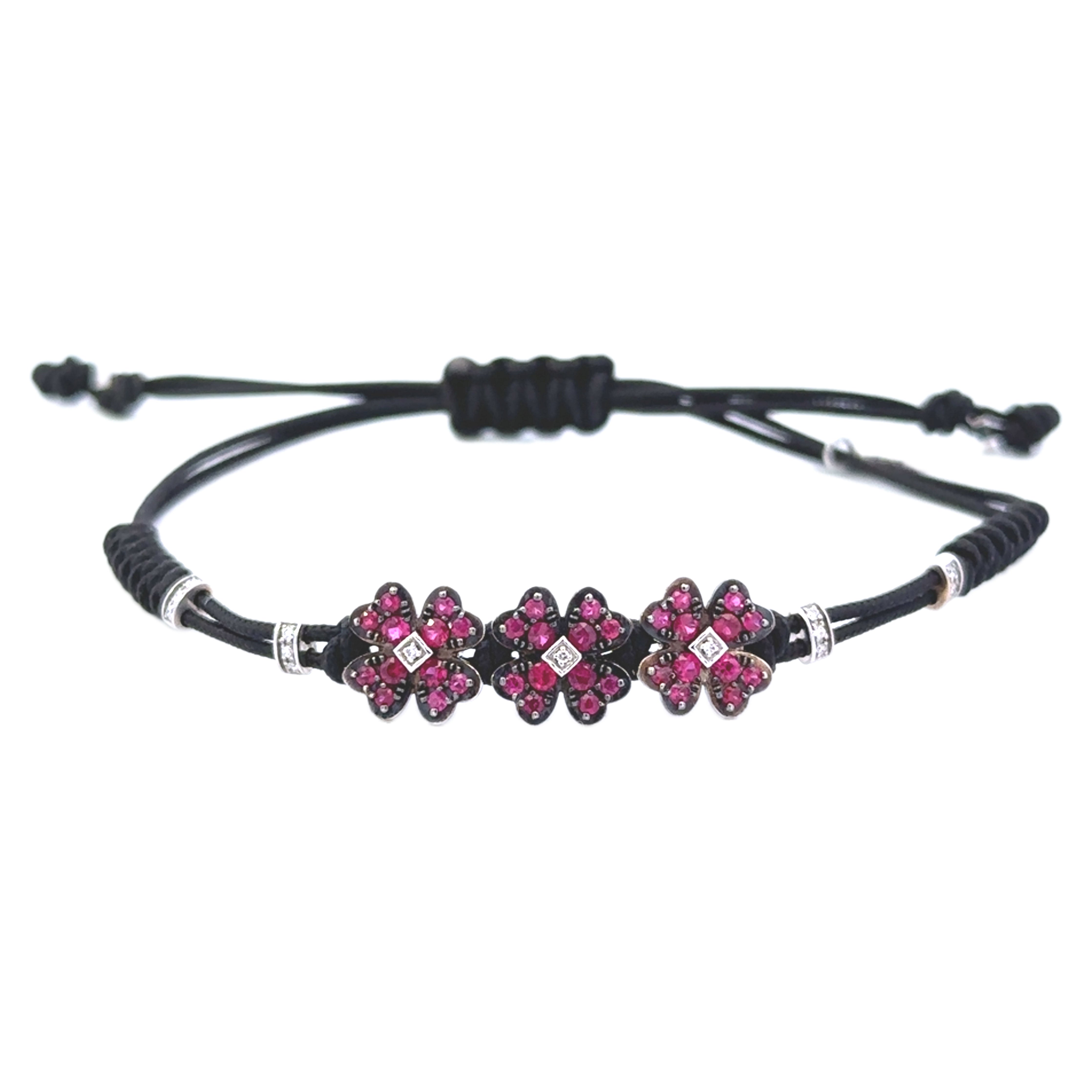 Pippo Perez Triple Four-Leaf Clover Charm Bracelet - Be On Park