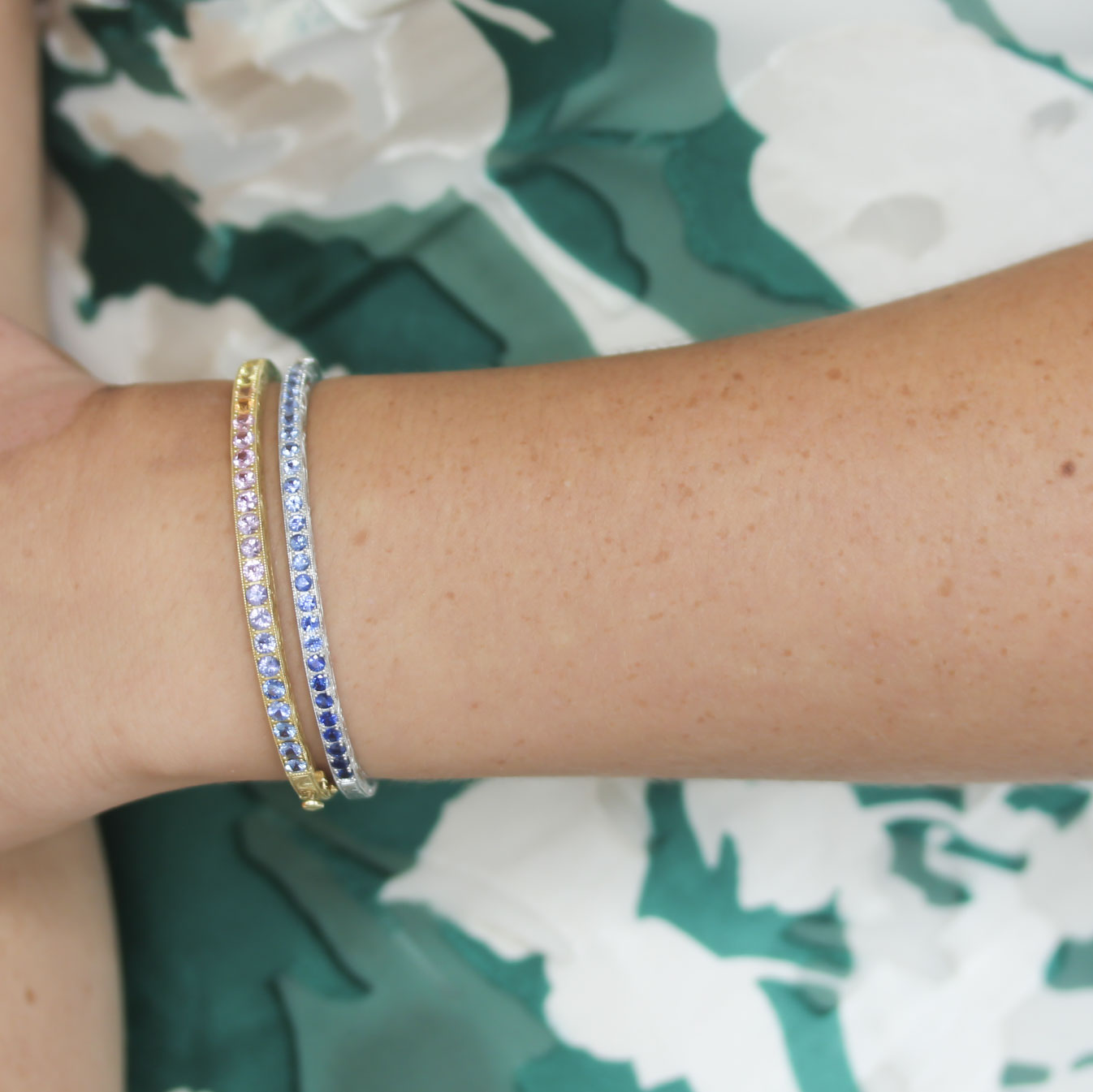 Penny Preville Blue Sapphire Ombre Bangle Bracelet - Be On Park