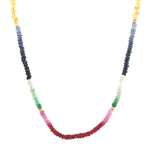 Lauren K Ruby, Sapphire, and Emerald Beaded Necklace - Be On Park
