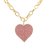 Sydney Evan Heart Charm with Pink Sapphire