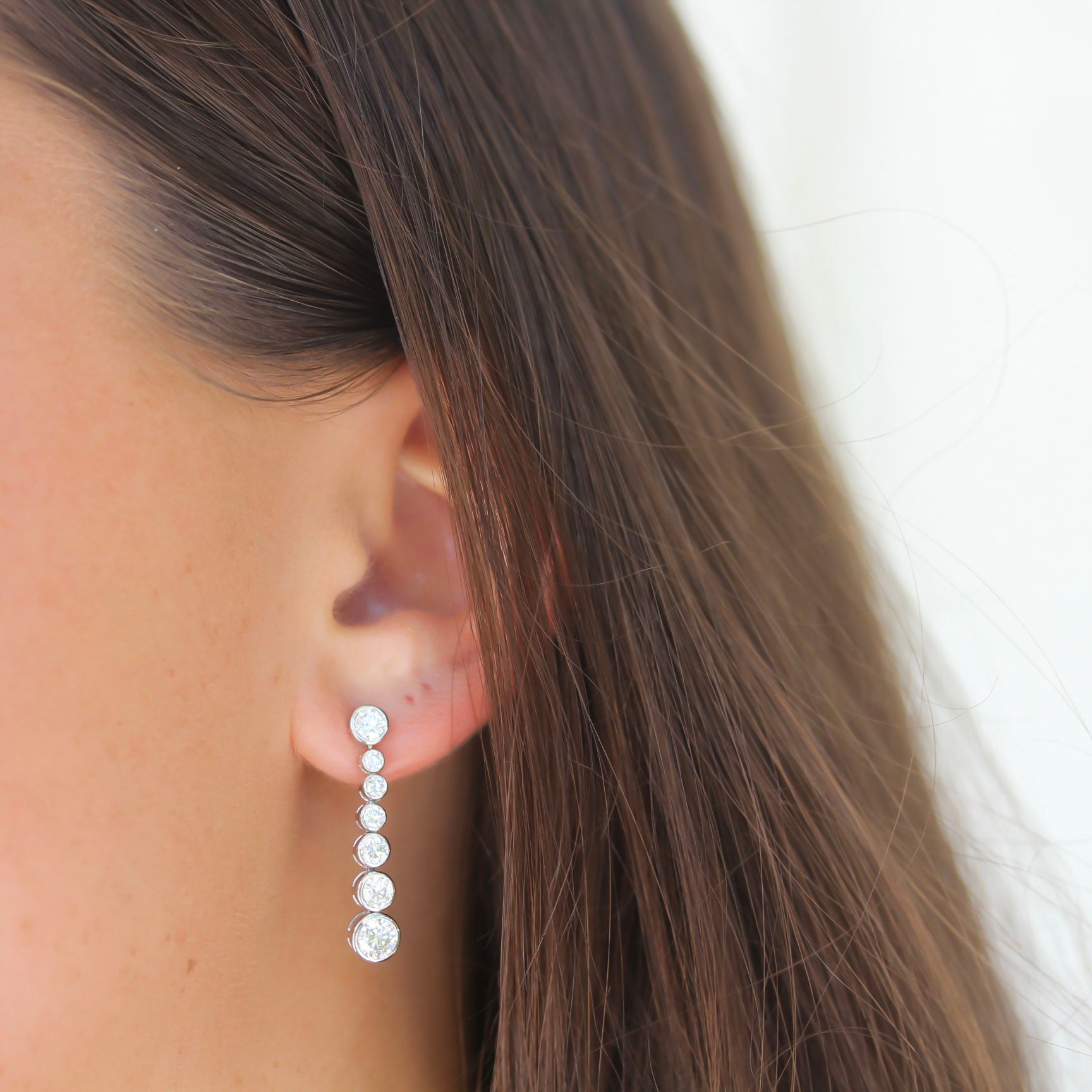 Kwiat Riviera Drop Earrings with Bezel Set Diamond - Be On Park