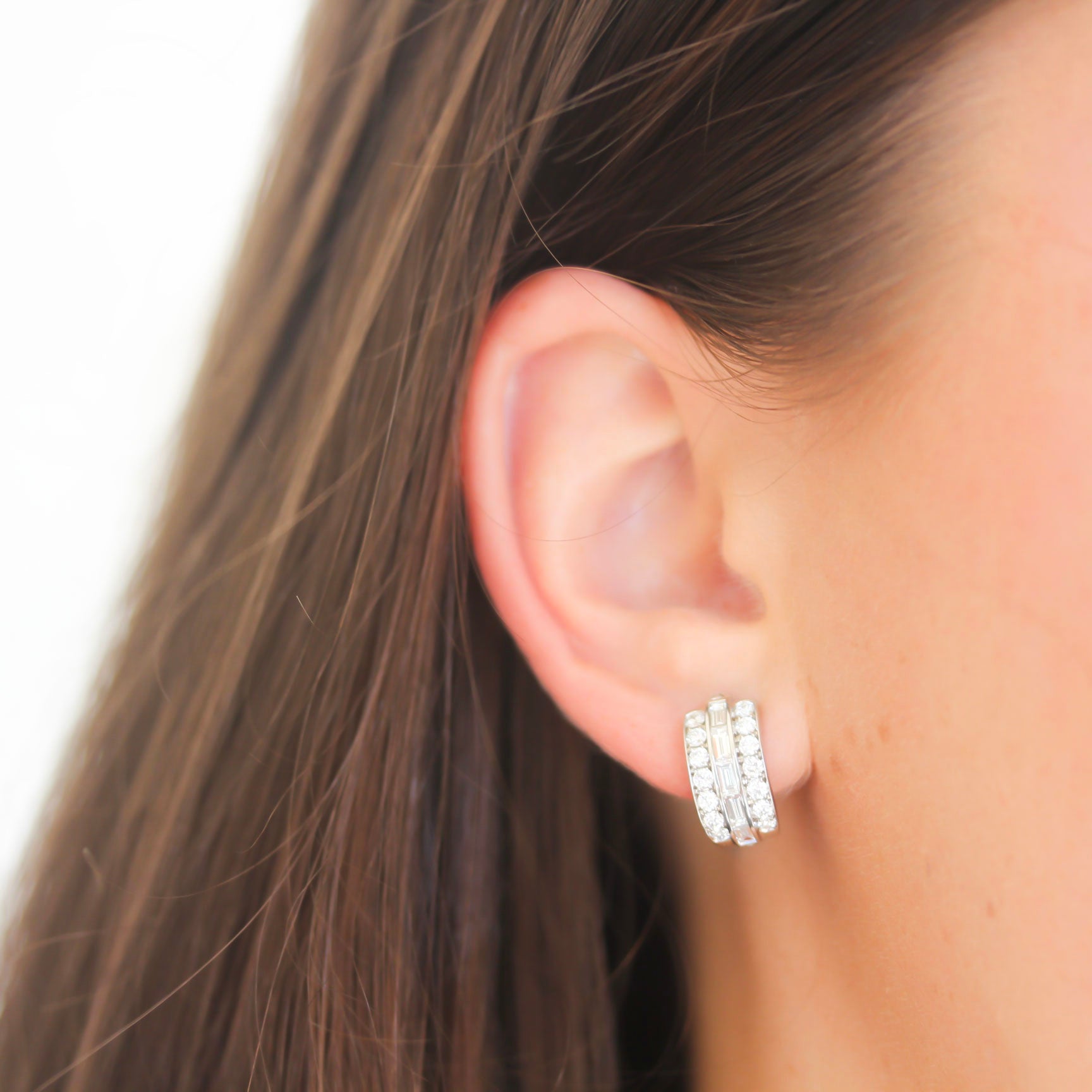 Kwiat Cascade Linear Diamond Huggie Earrings - Be On Park