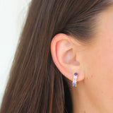 Penny Preville Petite Rainbow Sapphire Hoop Earrings - Be On Park
