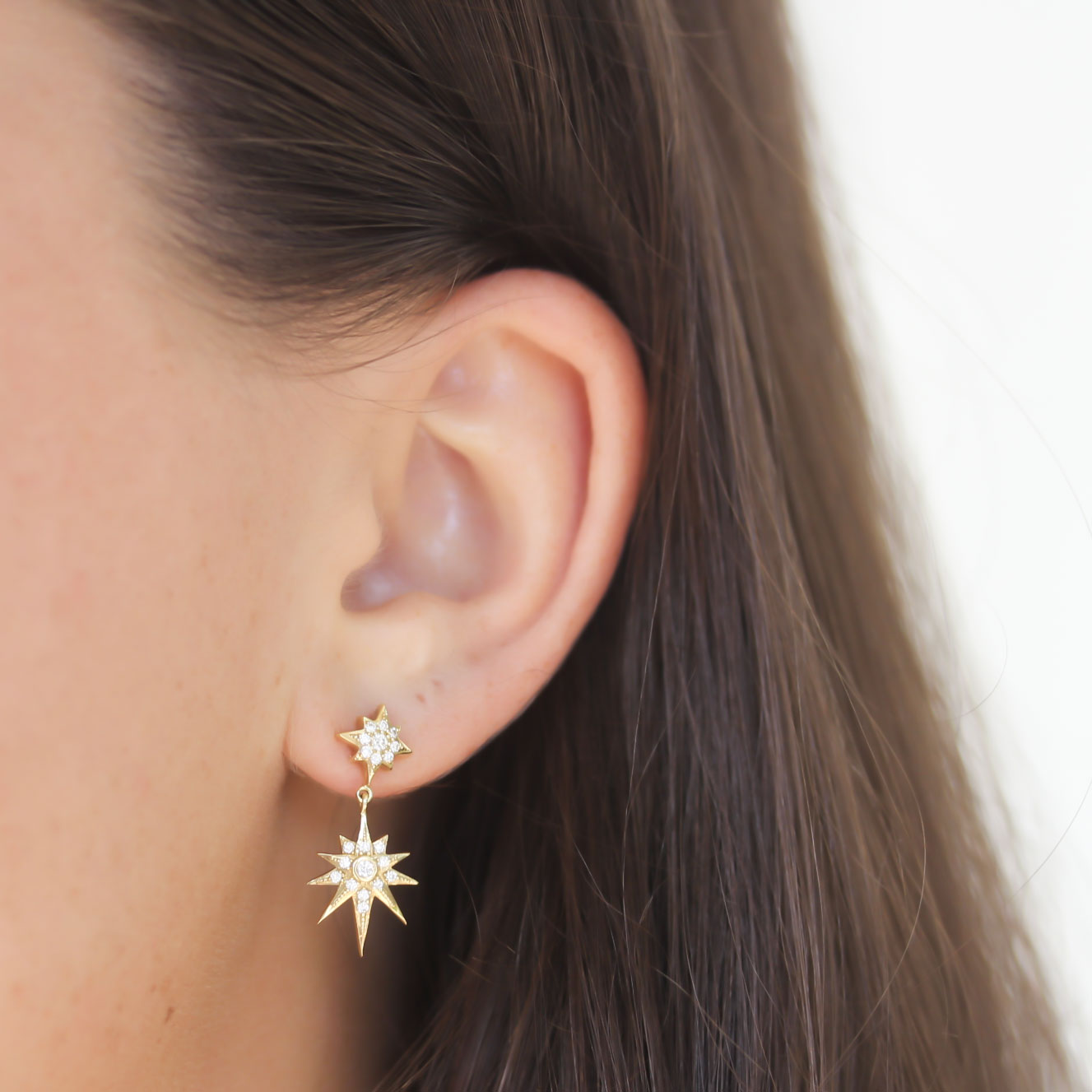 Penny Preville Double Star Drop Earrings - Be On Park