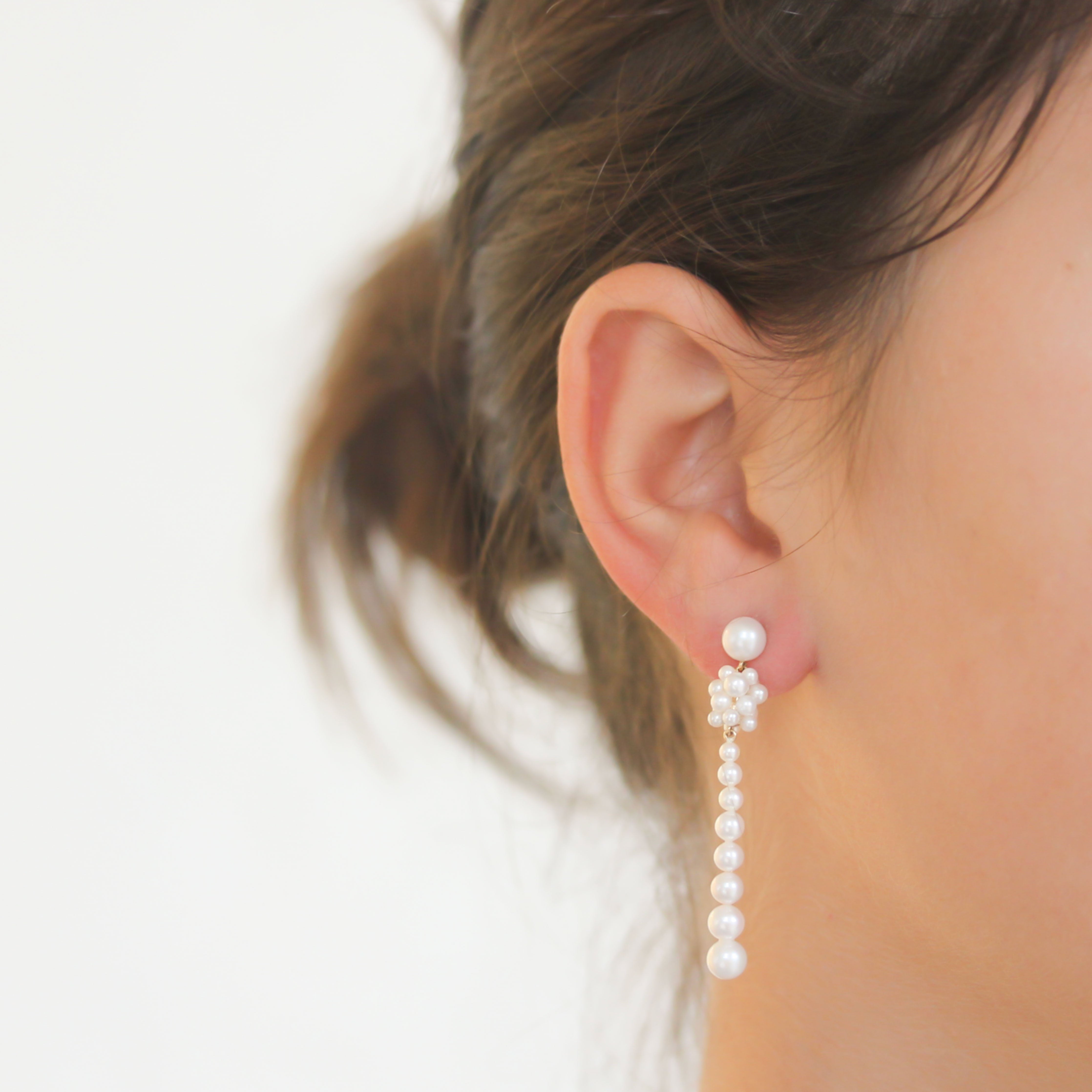 Sophie Bille Brahe Colonna Perle Freshwater Pearl Cluster Drop Earrings - Be On Park