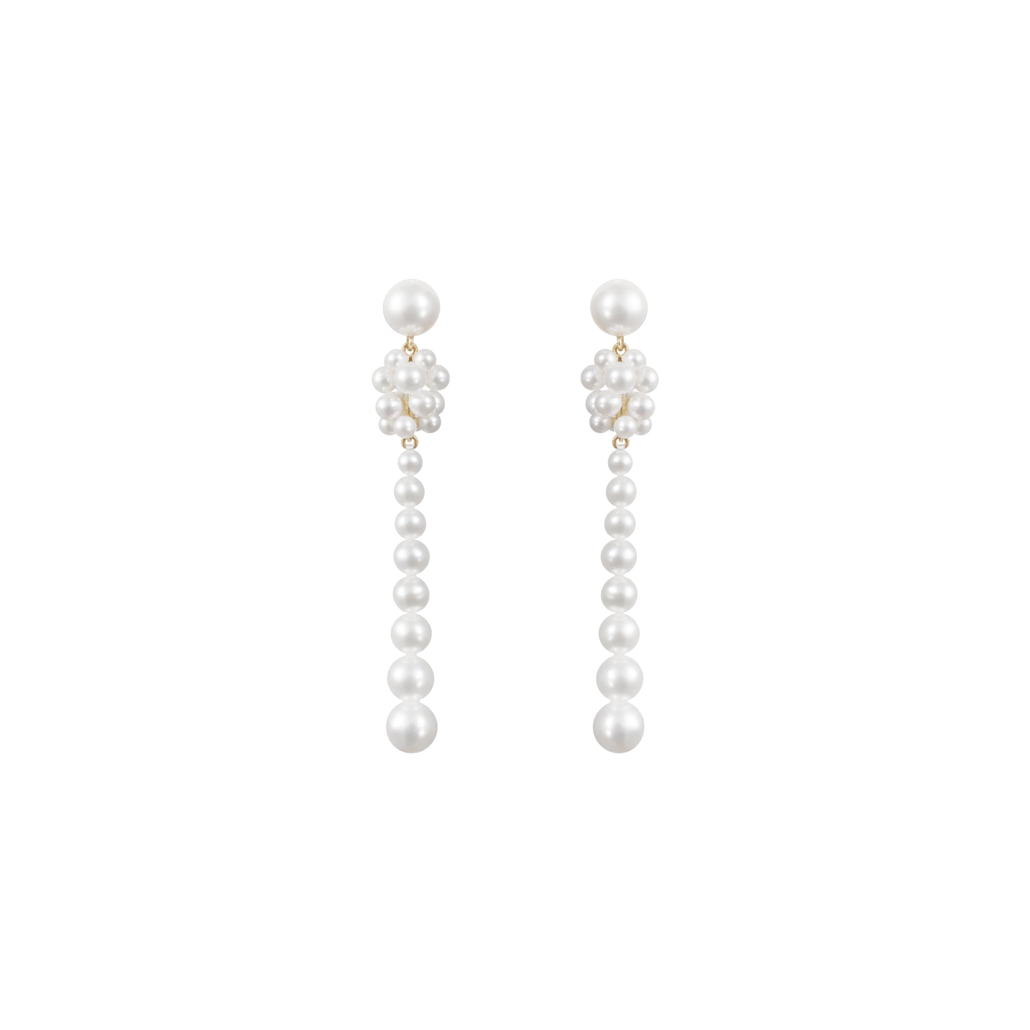 Sophie Bille Brahe Colonna Perle Freshwater Pearl Cluster Drop Earrings - Be On Park