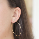 Paul Morelli Wire Hoop Earrings with Diamond