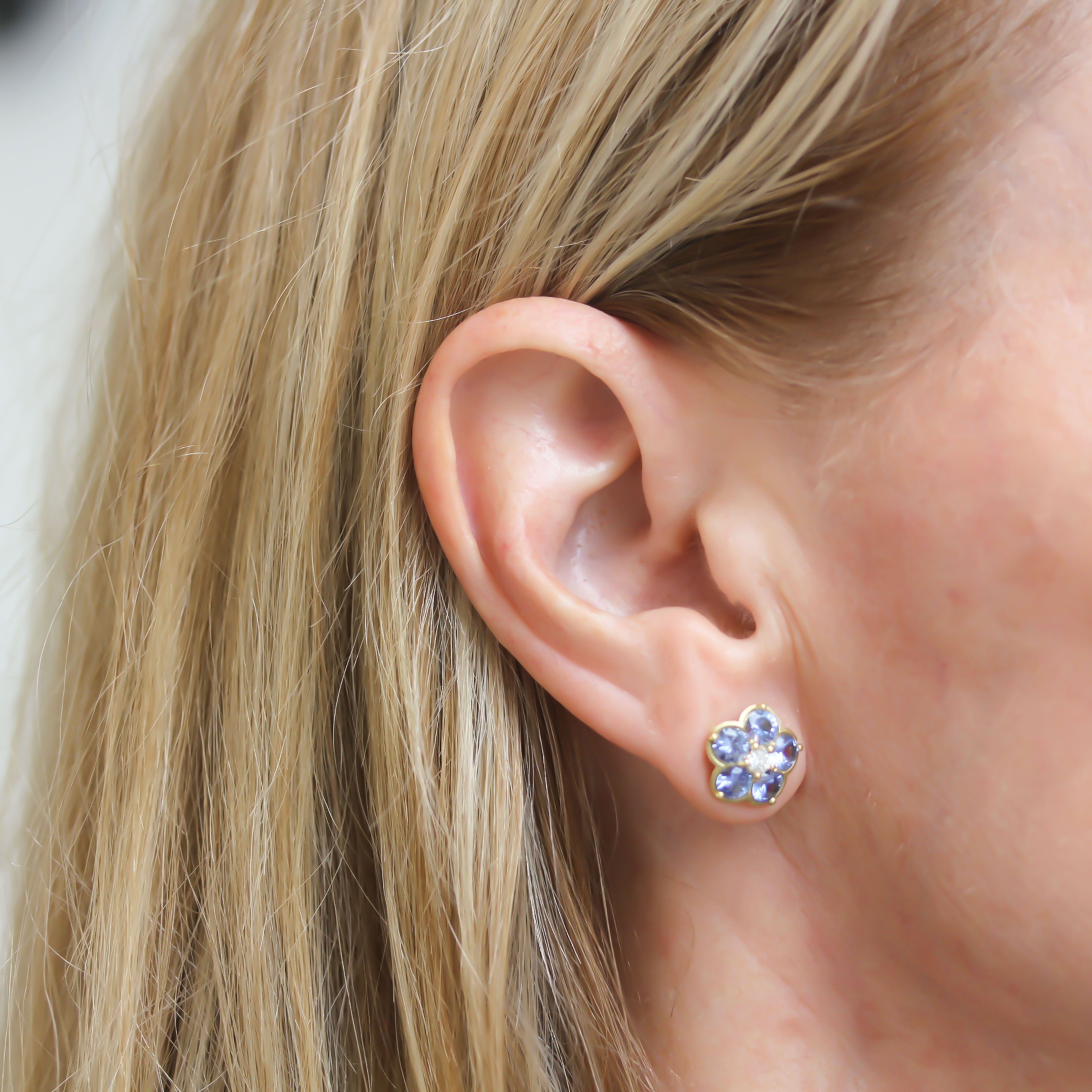 Paul Morelli Wild Child Blue Sapphire and Diamond Studs - Be On Park