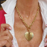 Vintage Large Fluted Heart Charm - Be On Park