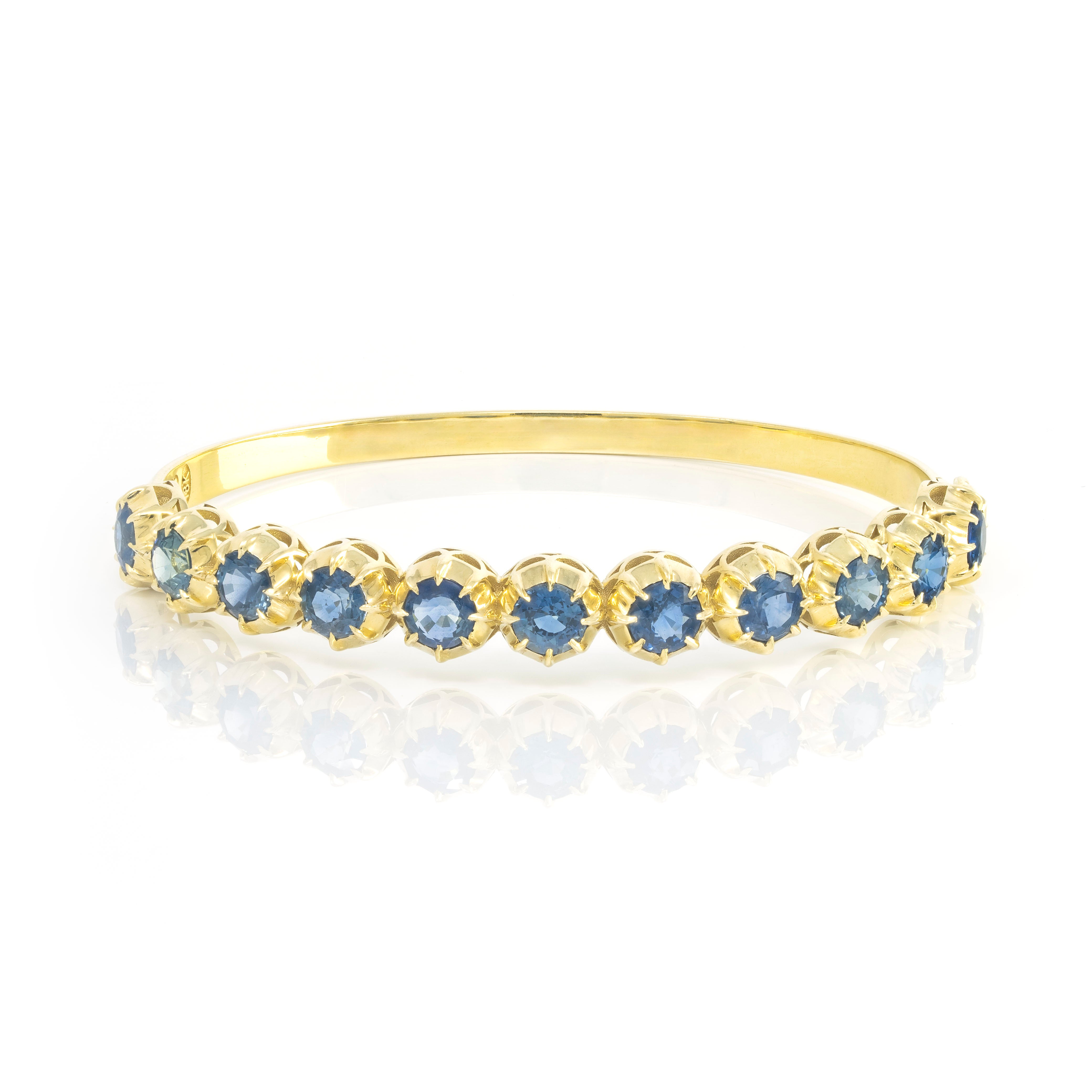 Jenna Blake Blue Sapphire Victorian Bangle - Be On Park