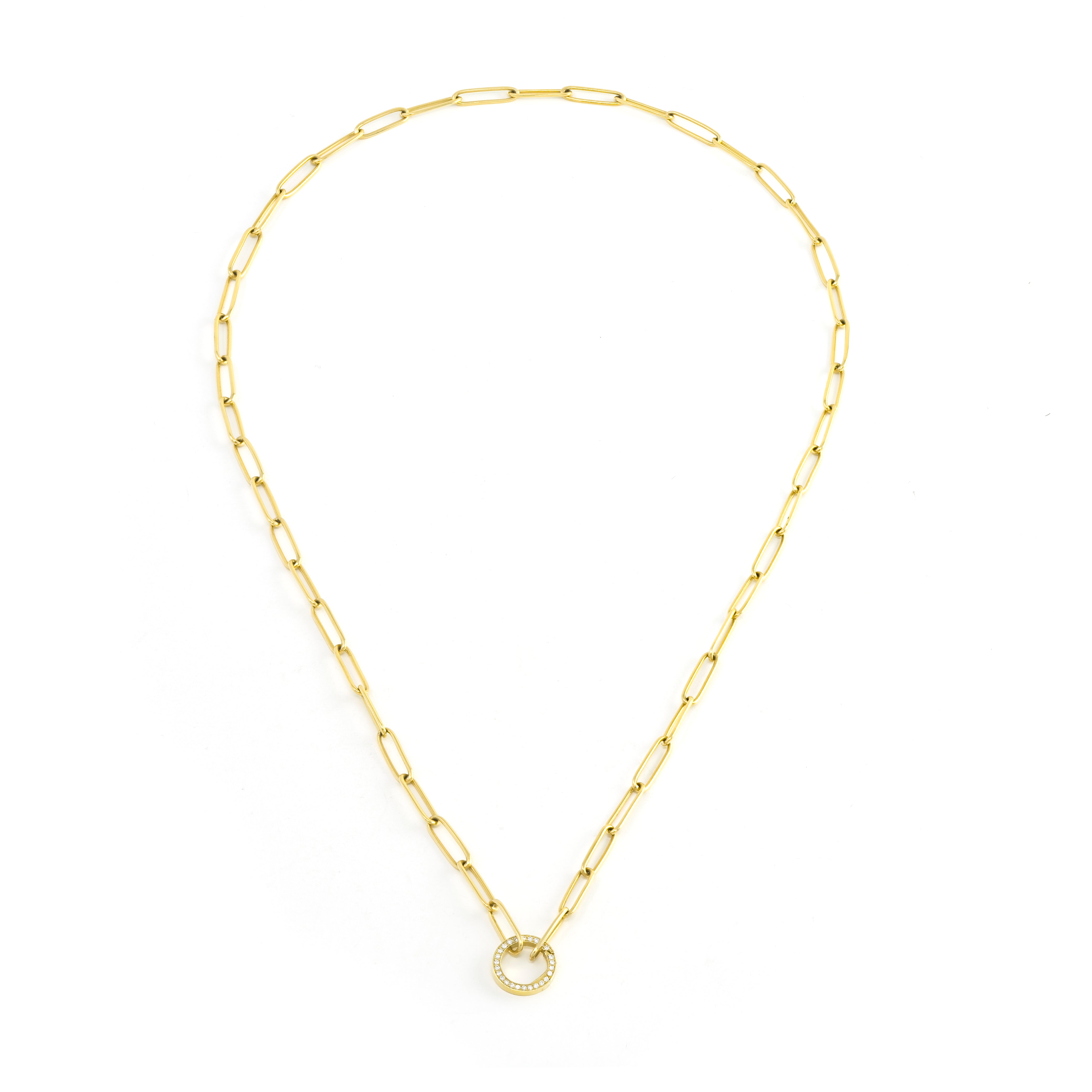 Jenna Blake Charm Chain Necklace with Diamond Clasp - Be On Park