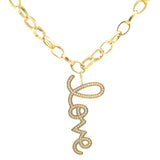 Sydney Evan 20th Anniversary Diamond Love Script Pendant