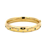 Vintage Emerald and Diamond Bangle