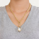 Temple St. Clair Medium Blue Moon Amulet with Natural Rock Crystal, Blue Moonstone, and Tanzanite - Be On Park