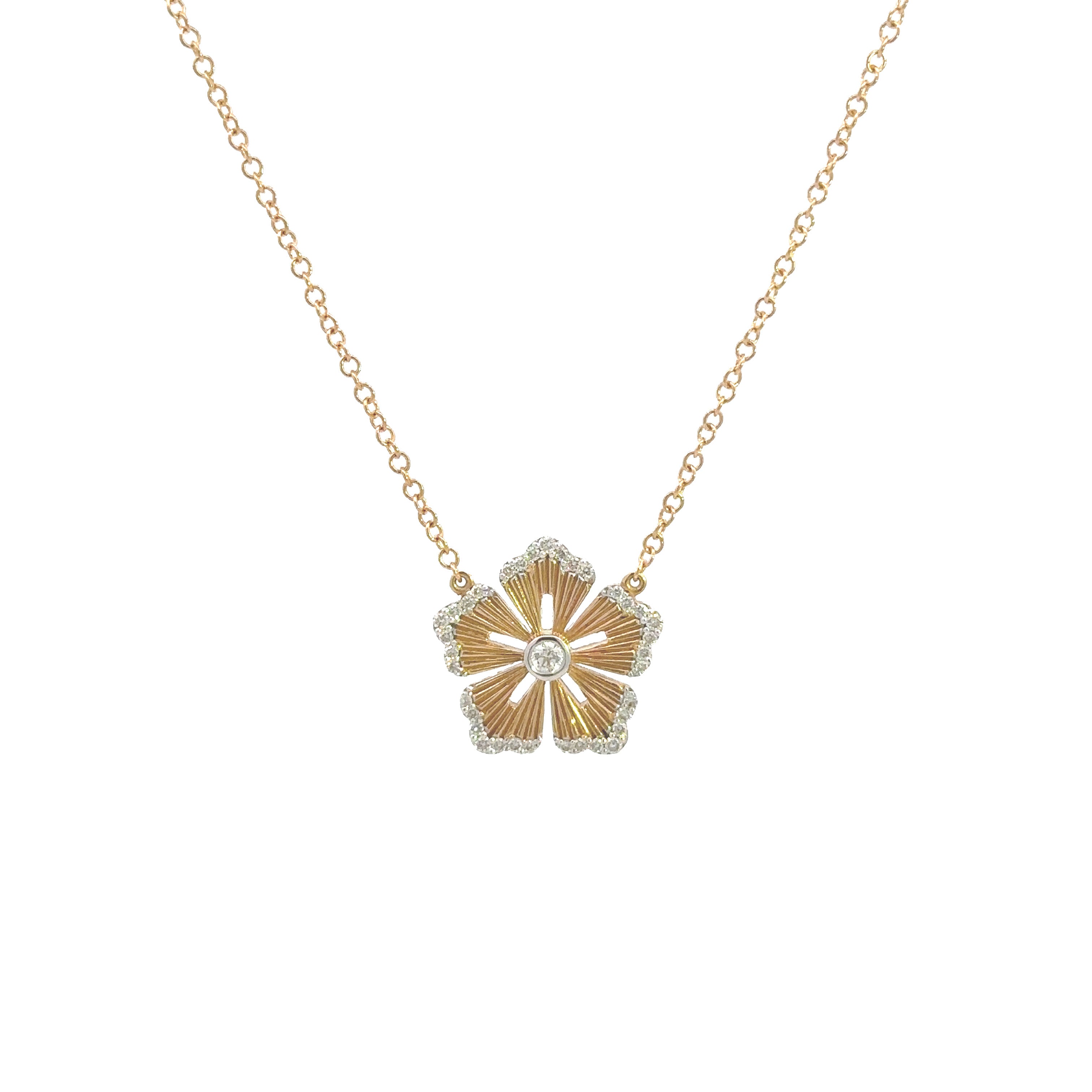 Piranesi x Be On Park Flower Necklace with Diamond - Be On Park