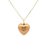 Vintage Reversible Yellow & Rose Gold Puffy Heart Charm - Be On Park