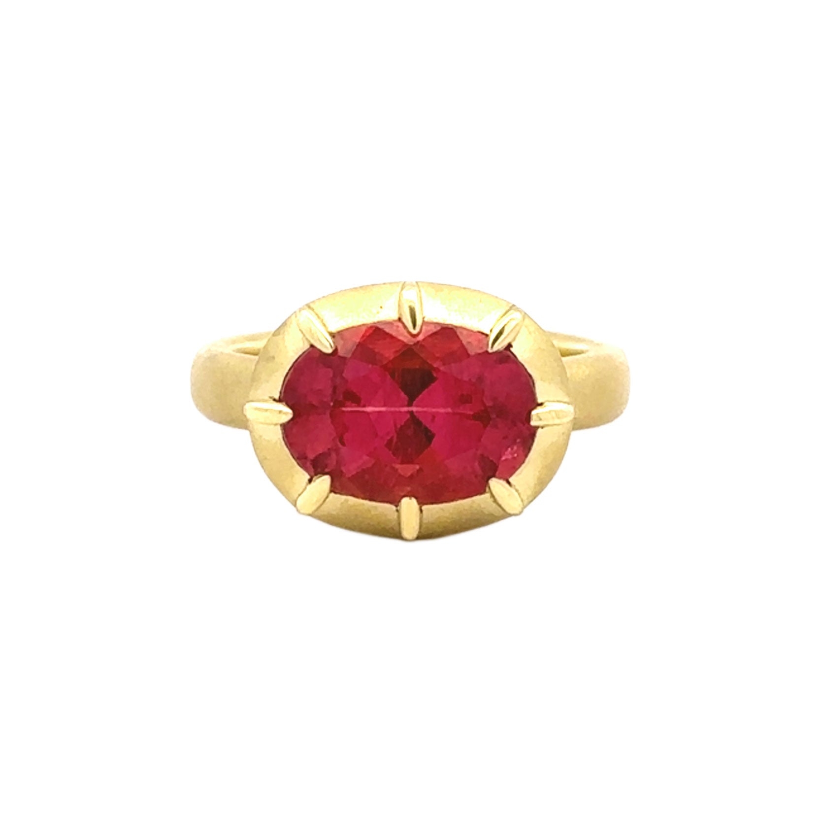 Lauren K Oval Pink Tourmaline Griffen Ring - Be On Park