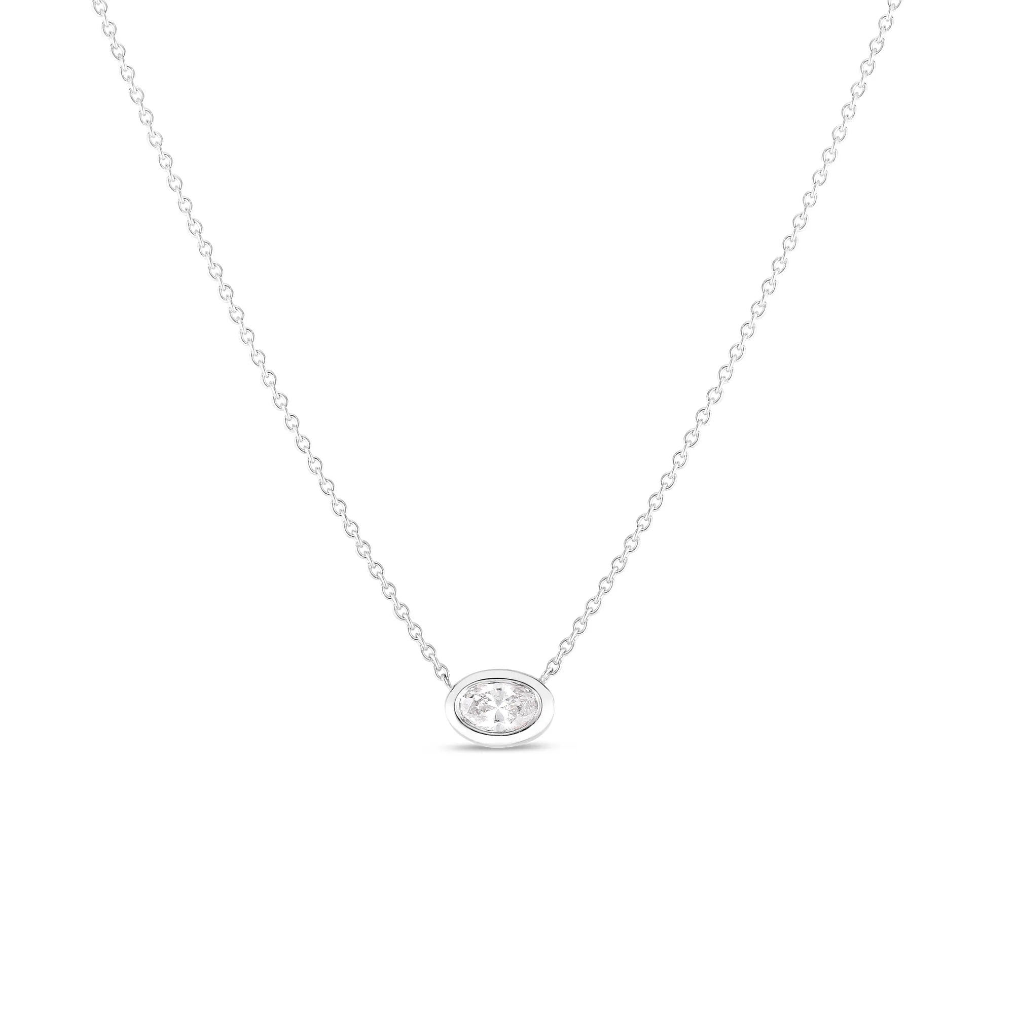 Roberto Coin Diamonds by the Inch Oval Necklace - Be On Park