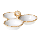 Juliska Bamboo 9" Triple Bowl Server | Natural - Be On Park