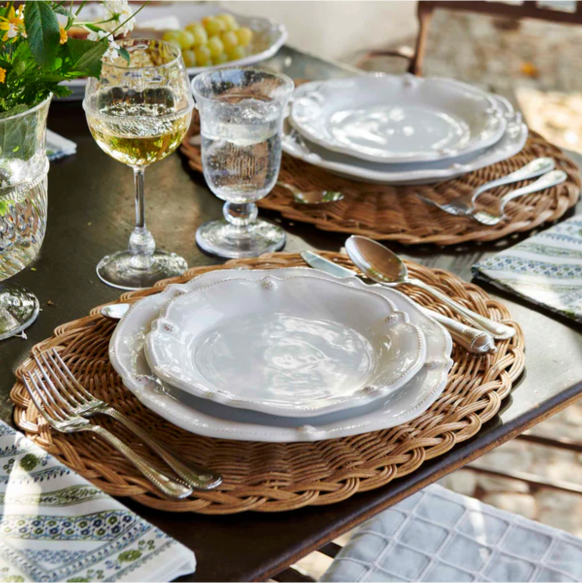 Berry & Thread Flared Dinner Plate | Whitewash - Be On Park