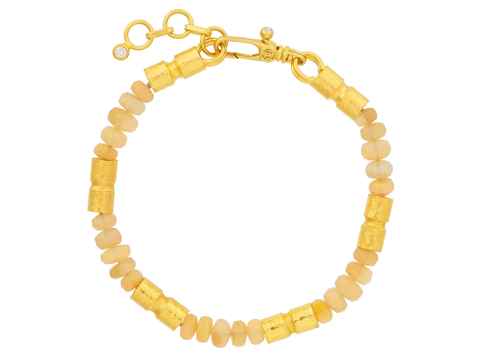Gurhan One-of-a-kind Gold and Ethiopian Opal Bead Bracelet with