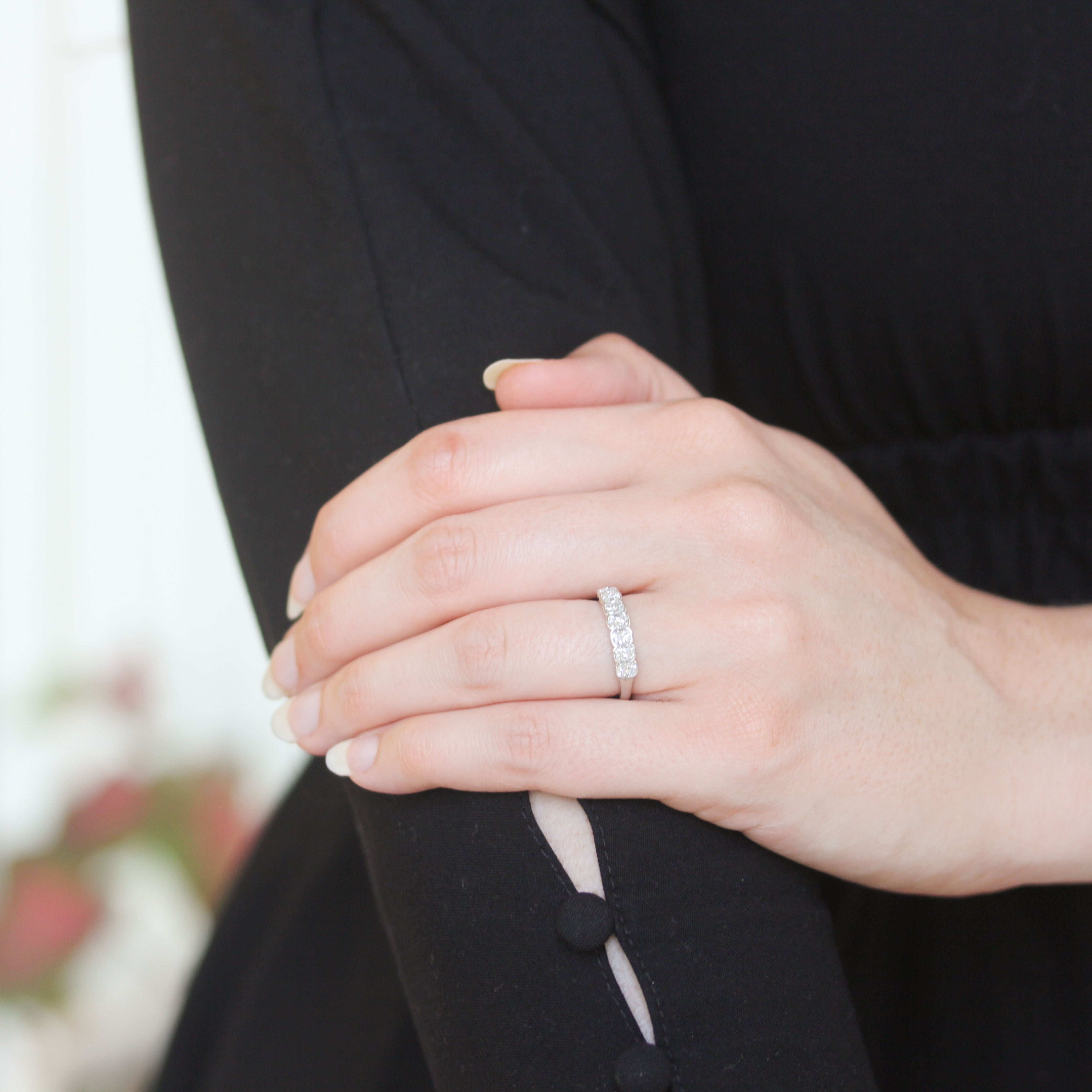 Kwiat Half Circle Ring with Diamonds Bezel Set - Be On Park