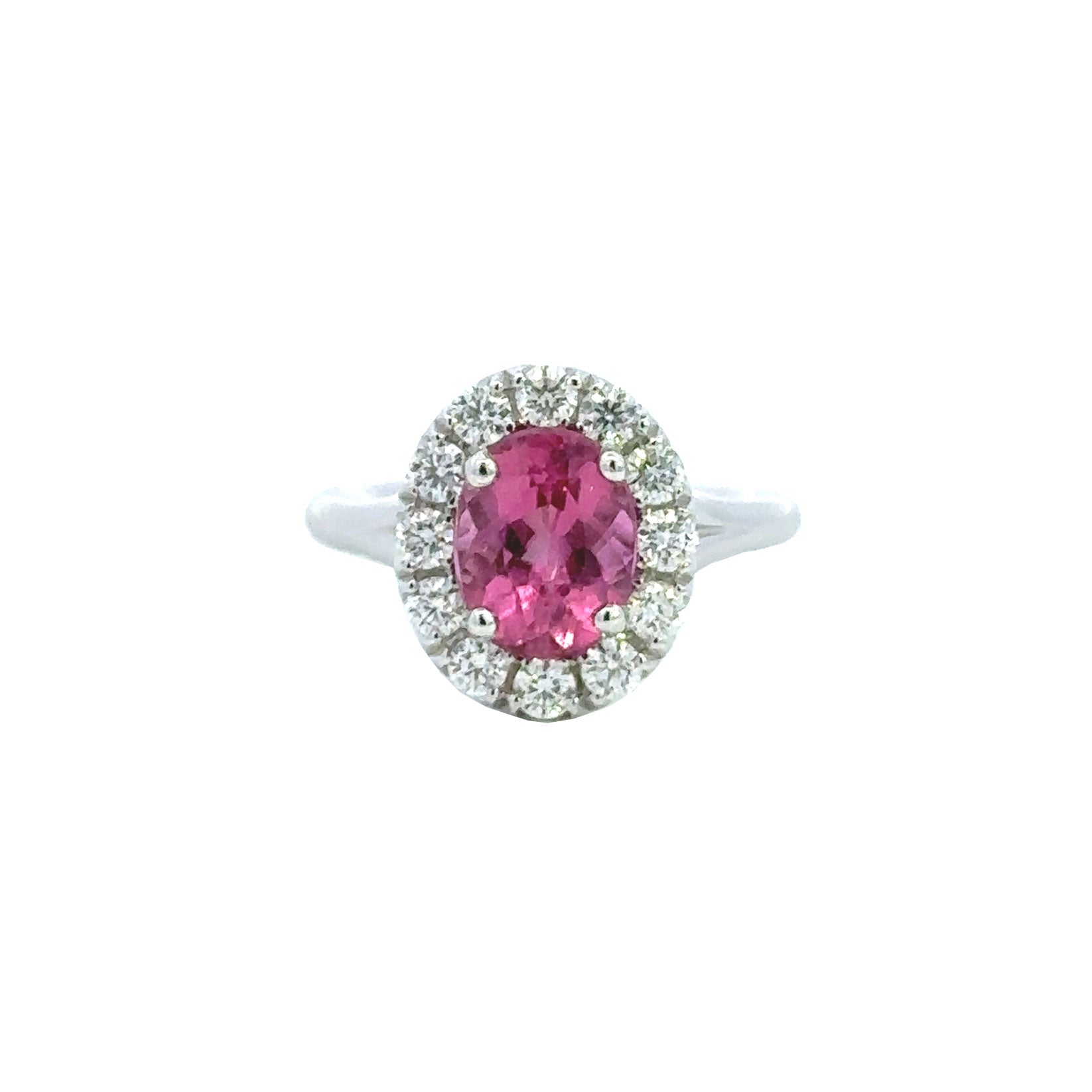 XO Exceptional White Gold Pink Tourmaline and Diamond Ring - Be On Park