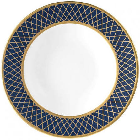Royal Crown Derby Majestic Navy Blue Rim Soup - Be On Park