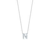 Roberto Coin 16-18" love letter diamond "N" necklace, additional letters available