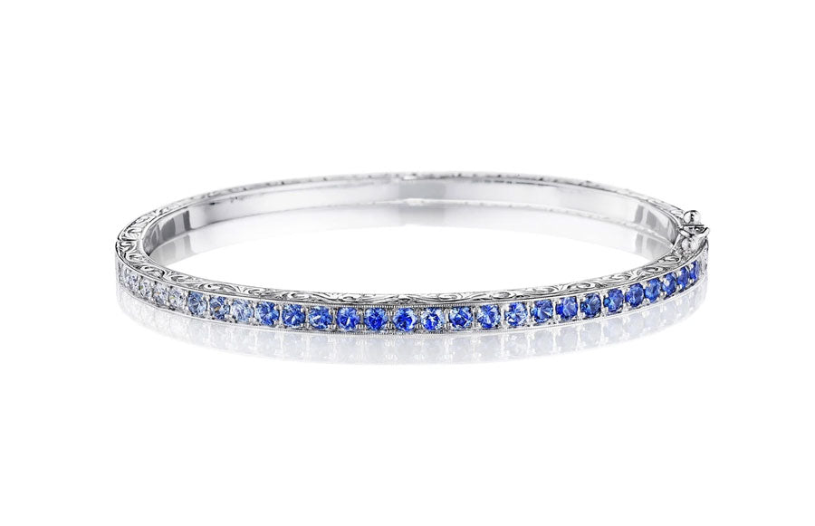 Penny Preville Blue Sapphire Ombre Bangle Bracelet - Be On Park